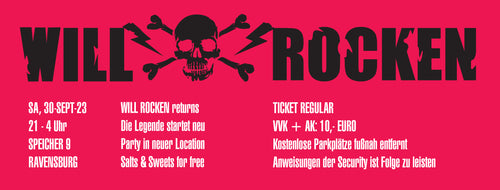 WILL ROCKEN Party in RAVENSBURG am 30.09.23